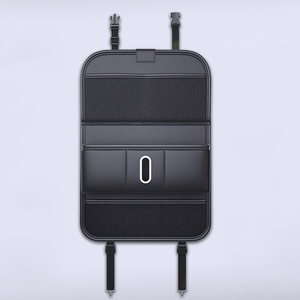 Sac de rangement de luxe en cuir pour dossier de siège de voiture avec fonction de suspension et petite table intégrée, 1 compartiment SN-3120 - Product Image 1