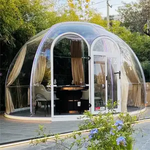 Carpa de cúpula de policarbonato transparente de 6m para hotel glamping fiesta niños casa