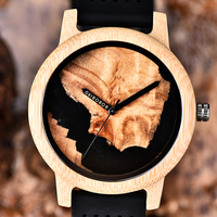 Nouvelle Arrivée Montre en Bambou pour Hommes d'Affaires, Mouvement Quartz Japonais, Luxe, Personnalisable, Design Antique et Cartoon pour Couples