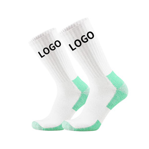 Giá rẻ vớ bán buôn mẫu miễn phí tùy chỉnh thiết kế logo trắng mắt cá chân thể thao vớ cotton nén bóng rổ vớ - Product Image 3