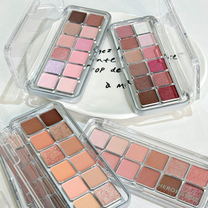 Vegan 12 Color Metallic Shimmer Powder <strong>Eyeshadow</strong> Palette Nude <strong>Pink</strong> Private Label Makeup Factory - Product Image 4