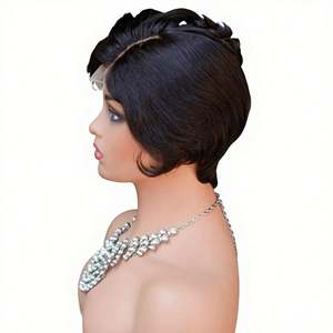 Pelucas de Cabello Humano Brasileño Remy de Lujo de 8 Pulgadas con Encaje 4x4, 100% Cabello Humano Transparente para Mujeres Negras - Product Image 3