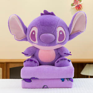 <span class=keywords><strong>Manta</strong></span> <span class=keywords><strong>de</strong></span> Peluche Corta <span class=keywords><strong>de</strong></span> Doble Uso con Diseño <span class=keywords><strong>de</strong></span> <span class=keywords><strong>Stitch</strong></span> <span class=keywords><strong>de</strong></span> Dibujos Animados, Dos en Uno, para Niños (7-14 Años), para Siesta con Aire Acondicionado - Product Image 2