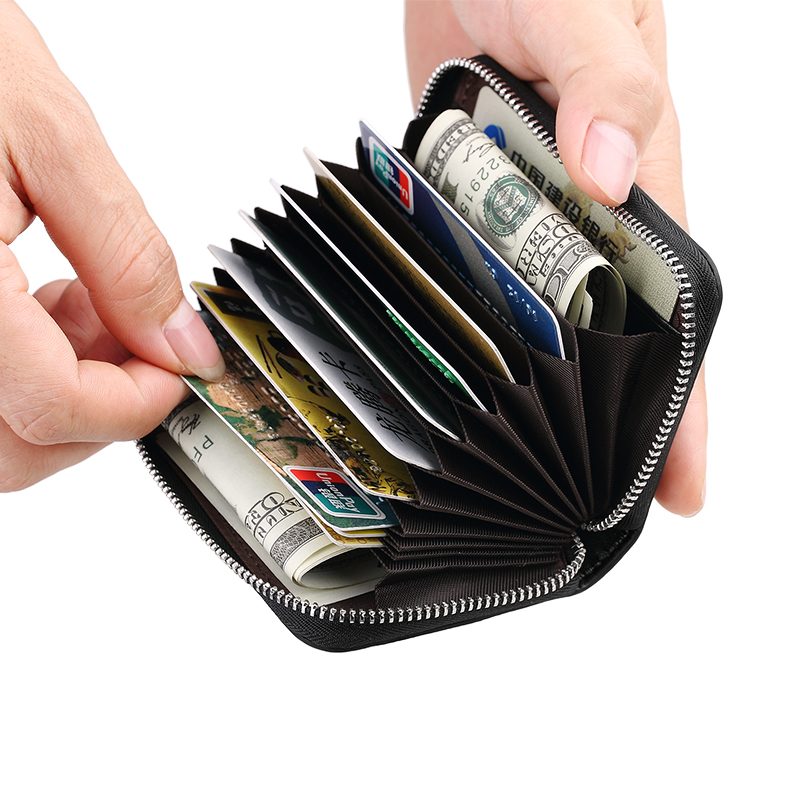 Заводской мужской короткий кошелек, кожаный кошелек для мужчин, монета, RFID, индивидуальный многофункциональный держатель для карт, черные кошельки для мужчин