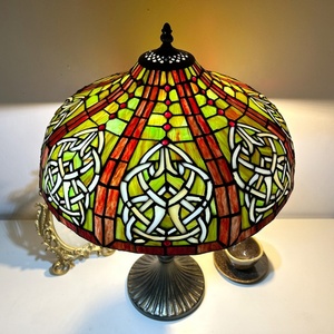 Lámpara de Mesa Estilo LongHuiJing de 16 Pulgadas, Barroca, con Vidrio de Colores, Cúpula Multicolor, LED, Alimentación CA, E26, Estilo Mediterráneo Simple - Product Image 5