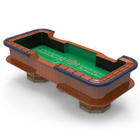 YH Deluxe Table de Poker Craps marron de haute qualité avec accoudoir en cuir