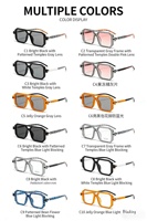 Lunettes de soleil unisexes pour adultes QSKY UV400 de haute qualité, monture carrée pleine, style aviation, modèle 6125, nouveaux styles, double pont en plastique
