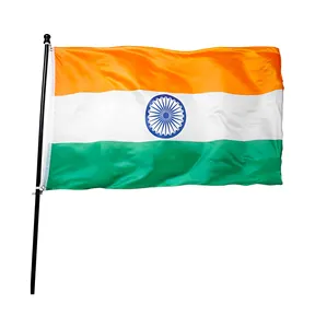 Wholesale 3x5 Ft Indian National Flags Polyester 3x5Ft India Flag