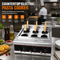 Cuiseur à pâtes électrique professionnel en acier inoxydable avec plusieurs paniers pour cuisine de restaurant