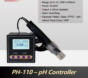 <span class=keywords><strong>PH</strong></span>-110 産業用オンライン<span class=keywords><strong>PH</strong></span>/ORPメーターコントローラー（センサー電極プローブおよび高低警報機能付き） - Product Image 4