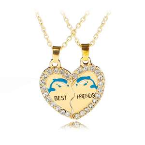 Индивидуальное ожерелье с подвеской дружба лучший друг навсегда Очаровательное ожерелье подарок BFF ювелирные изделия - Product Image 6