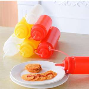 Botella de Ketchup versátil para apretar, botella reutilizable de Pe de espesor medio de 360ml para preparación de alimentos - Product Image 1