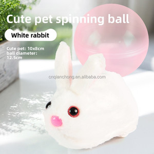 Automatisches Intelligentes Katzenspielzeug Nachhaltiges Lustiges Cartoon-Plüsch-Kaninchen-Hamster-Spielzeug Elektrischer Hindernisvermeidender Rollball - Product Image 4