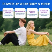 Gummies bleues de haute qualité 7 mg, soutien mitochondrial du cerveau, améliore l'énergie, la concentration et la cognition, sans sucre