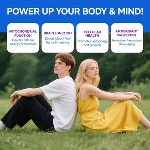 Caramelle Gommose Blu di Alta Qualità 7mg Supporto Mitocondriale Cerebrale Migliora Energia Concentrazione e Funzioni Cognitive Senza Zucchero - Product Image 4