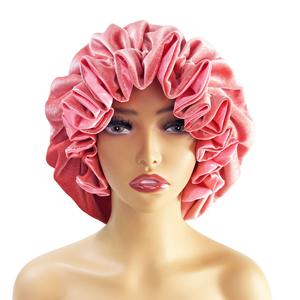 Bonnets en satin <span class=keywords><strong>de</strong></span> velours <span class=keywords><strong>de</strong></span> haute qualité double couche sommeil <span class=keywords><strong>bonnet</strong></span> <span class=keywords><strong>de</strong></span> <span class=keywords><strong>nuit</strong></span> <span class=keywords><strong>chaud</strong></span> gros bonnets <span class=keywords><strong>de</strong></span> cheveux - Product Image 4