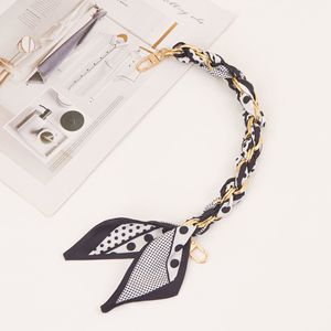 Porte-clés en soie tissée pour usage quotidien, pendentif de sac pour femme, breloque pour clés de voiture, accessoire de mode féminin - Product Image 2