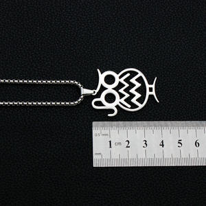 Collier de basket-ball de rue Hip Hop en acier inoxydable pour homme par Star Chris <span class=keywords><strong>Paul</strong></span> Style géométrique vintage classique pour cadeau - Product Image 5