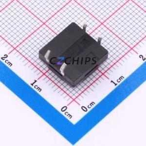 TS018-CBY1FH6.0 Tactile Switch Through hole-4P,12x12mm Switch Single Pole Single Throw Round Button 2.5N Through Hole - Product Image 2