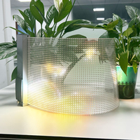 Écran LED en plastique transparent souple, module de film LED flexible pour l'installation sur verre commercial, affichage publicitaire