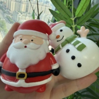 Jouet sensoriel anti-stress à presser sur le thème de Noël, bloc sonore ASMR, figurine Père Noël Bonhomme de neige, jouet de décompression, décoration de vacances, jouet pour enfants