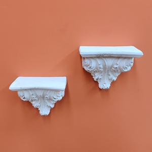 INNOVAHOME listo para enviar granja estilo rural <span class=keywords><strong>blanco</strong></span> antiguo estante colgante decorativo montado en la pared estante organizador flotante S/2 - Product Image 3