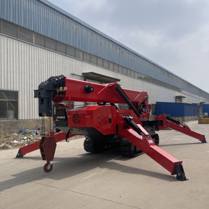 T-054 Trung Quốc mini nhỏ Crawler Spider <span class=keywords><strong>Crane</strong></span> 3t 5 tấn 10 tấn 12 tấn 15m với người đàn ông giỏ và JIB - Product Image 6