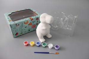 Embrione bianco Mini gesso bambola per bambini arte fai da te Cartoon Graffiti dipinti coniglietto uovo <span class=keywords><strong>di</strong></span> pasqua disegno giocattoli Set - Product Image 4