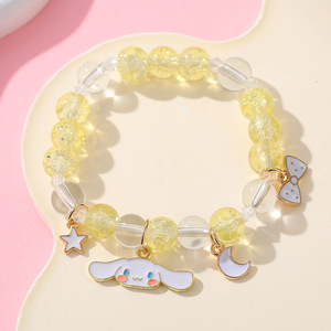 Braccialetto Artigianale con Perline di Cristallo, Charm a Forma di Cane Yugui e Unicorno, Braccialetti dell'Amicizia per Ragazze e Coppie - Product Image 3