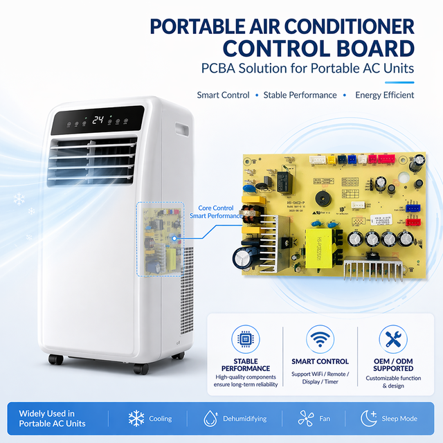 Custom OEM Green HVAC Control Board Design & PCBA Assembly for Air Conditioner-Electronic Circuit Board