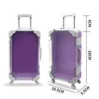Mini Valise Transparente à Roulettes en Plastique ABS – Boîte Cadeau pour Enfants, Jouets, Bonbons, Fêtes, Mariages