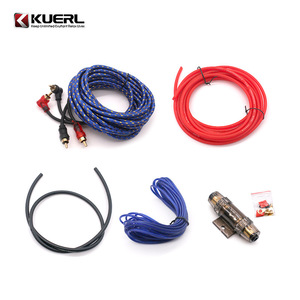 Kuerl สายแอมพลิฟายเออร์ในรถยนต์สายทองแดงบริสุทธิ์10GA ช่องต่อ RCA ซับวูฟเฟอร์สายไฟสำหรับปรับเปลี่ยนระบบเสียง - Product Image 1