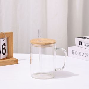 Mug en verre personnalisé OEM de 15 oz avec poignée pour cadeau promotionnel, image de marque d'entreprise - Product Image 5