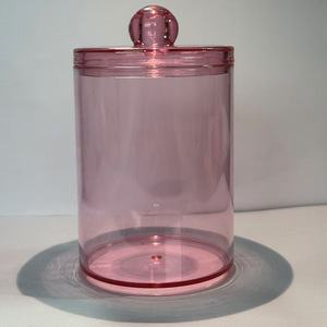 Small Acrylic Vanity Makeup Storage Box Organizer Pack Dispenser Holder for Cotton Swabs Balls Pads Floss Picks <b>Toothpicks</b> - Product Image 6