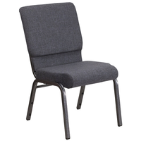 Chaise d'église rembourrée en tissu avec structure en fer empilable, idéale pour les sanctuaires, les auditoriums et les théâtres – Vente en gros à prix réduit