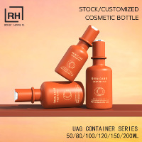 Flacon vide 100 ml 4 oz en plastique blanc et bleu pour lotion, shampoing, gel douche avec bouchon à disque pression or rose et argent pour hôtel