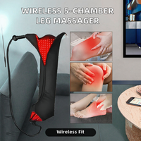 Bottes de massage sans fil à compression pour les jambes, 5 chambres à air, pour la récupération à domicile