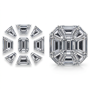 Diamant de laboratoire taillé en forme de tarte, de qualité supérieure, blanc étincelant, excellente taille, pierre précieuse premium pour la fabrication de bijoux fins - Product Image 2