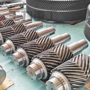 Factory Processed Herringbone Gear <b>Shaft</b> for Mine Oil Well Platform Hoisting Machines OEM Model Forging Structure Steel Spline - Product Image 2
