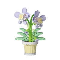 Bouquet de roses, fleurs éternelles en pot, série de plantes succulentes, blocs de construction DIY compatibles Lego, jouet d'assemblage pour enfants, modèle en boîte colorée