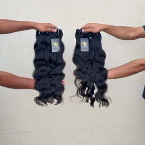 Cheveux humains du temple indien à cuticule alignée non traitée tissée à la machine, paquet de cheveux bruts non transformés, vente en gros - Product Image 2