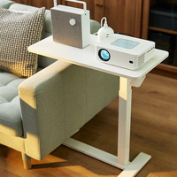 Table d'ordinateur portable pliable et réglable en hauteur, de qualité supérieure, en bois, avec roulettes, pour la maison, le bureau, l'hôtel, vente d'usine