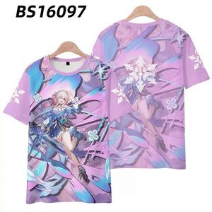 เสื้อคลุมคอสเพลย์แขนสั้นพิมพ์ลายสีสันสดใส 28 Style Star Rail ตัวละครแดน เฮง คาฟคา จิง หยวน สำหรับคอสเพลย์อนิเมะ - Product Image 4