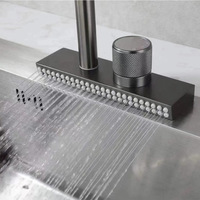 Robinet de cuisine à deux fonctions en acier inoxydable, mitigeur monocommande avec jet de pluie pour évier de cuisine