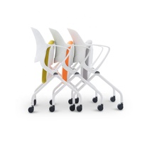 Chaise de formation à roulettes, siège empilable et pliable, de luxe, haut de gamme, moderne, pour réunion