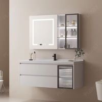 Meuble sous-évier multifonctionnel de luxe de haute qualité avec vasque et miroir au design moderne – Fabricant en gros