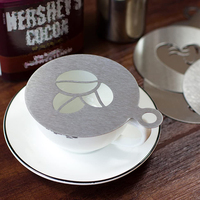 Acier inoxydable Cappuccino Café Pochoir Art Personnalisé Cocktail Pochoir Visage Logo Silhouette Pochoir Visage Logo