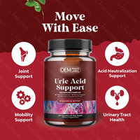 Complément de soutien articulaire et détoxifiant à base de plantes pour l'acide urique, marque privée, avec capsules d'extrait de cerise aigre