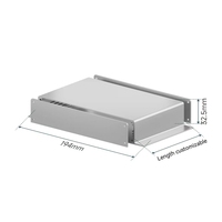 Boîtier en aluminium 6063 usiné CNC de précision avec patins de montage, pièces CNC en aluminium, boîtier de contrôle d'alimentation pour PCB, OEM ODM