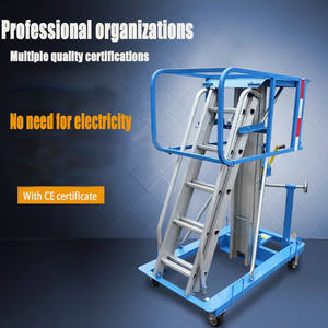 Plataforma de <span class=keywords><strong>escalada</strong></span> con manivela, elevador específico de almacén, vehículo de operación, escalera de plataforma de <span class=keywords><strong>escalada</strong></span> manual - Product Image 4